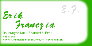 erik franczia business card